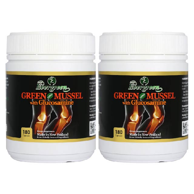 에버그린 초록입홍합 글루코사민 180캡슐  2개