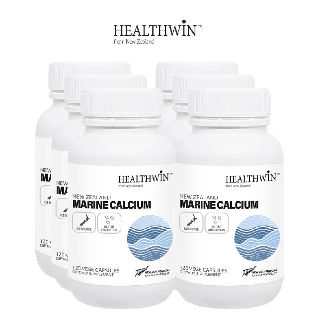 헬스윈 내추럴 마린 칼슘 비타민D 120식물성캡슐  6개