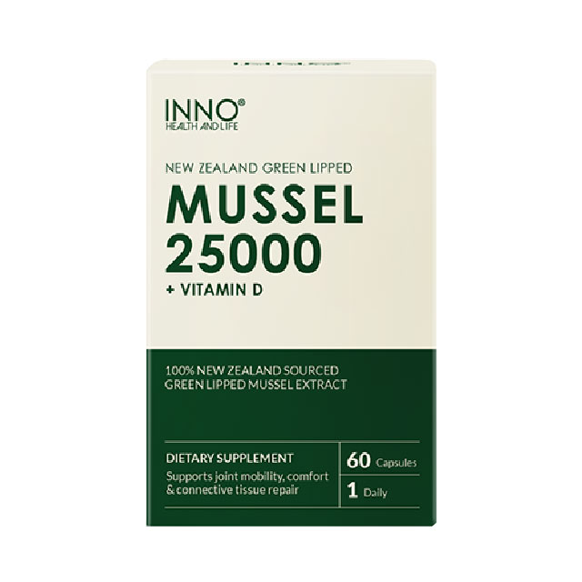 이노헬스엔케어 초록입홍합 25000 + 비타민D 60캡슐 1개