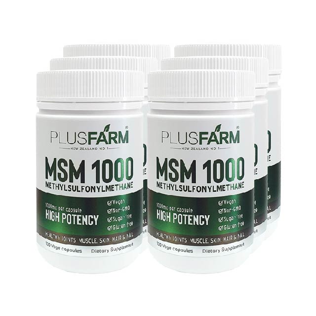 플러스팜 MSM 식이유황 120식물성캡슐  6개